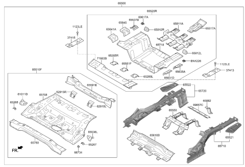 2006 Hyundai Santa Fe  Bolt-Washer Assembly Diagram for 1129410456K
