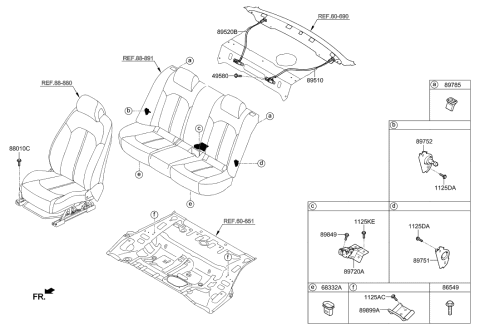 2006 Hyundai Santa Fe  Bolt Diagram for 88550C1000