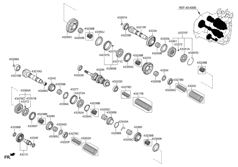 2022 Hyundai Kona Shaft-Output, 2ND Diagram for 4321524936
