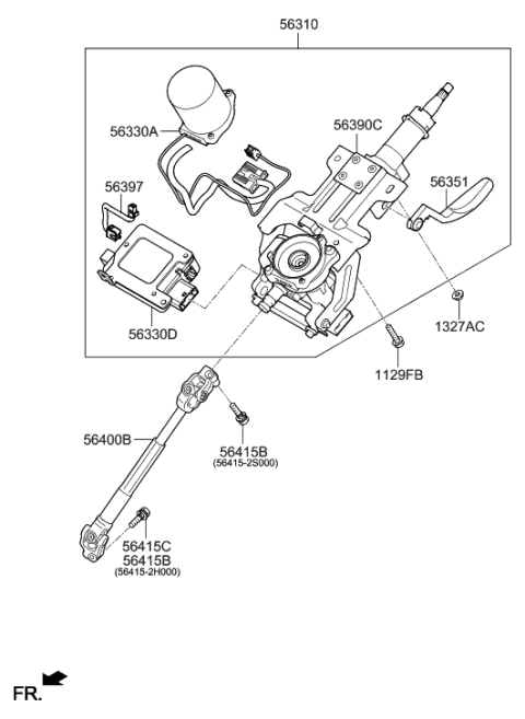 2022 Hyundai Kona  Controller-Eps Diagram for 563452S511