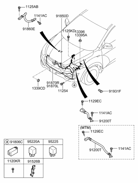 2021 Hyundai Palisade  Wiring Assembly-Engine Ground Diagram for 918802S000
