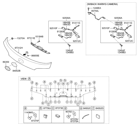 2022 Hyundai Genesis G90  Pad-Antinoise Diagram for 873742S040
