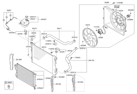 2022 Hyundai Kona Electric Air Guard, Left Diagram for 291352S000
