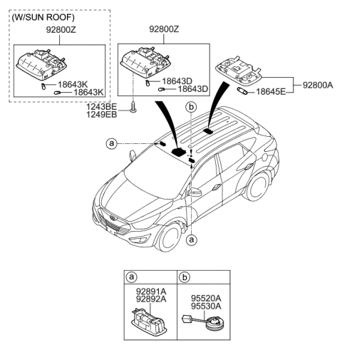 2022 Hyundai Kona  Microphone-Handsfree Diagram for 965751M010MCH