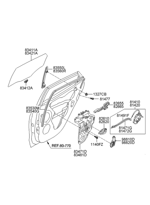 2021 Hyundai Palisade Channel & Run Assembly-Delta Lower, R Diagram for 835602S000