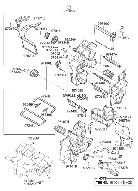 2022 Hyundai Genesis G90  Duct-Shower Foot, LH Diagram for 972792S100