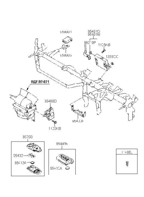 2022 Hyundai Kona  Brake Control Module And Receiver Unit Assembly Diagram for 954002S712