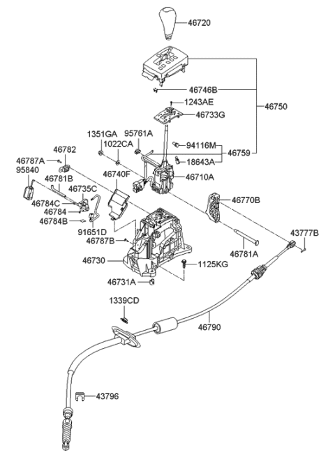 2014 Hyundai Genesis  Solenoid Assembly-Automatic Transaxle Diagram for 958402B000