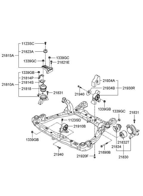 2014 Hyundai Genesis  Damper Diagram for 218233K800