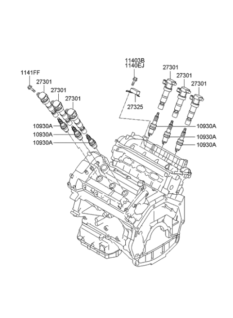2014 Hyundai Genesis  Bracket Assembly-Connector Diagram for 2730525400