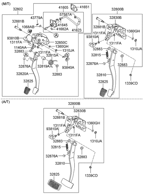 2014 Hyundai Genesis  Clutch Master/Cylinder & Hose Diagram for 416053K100