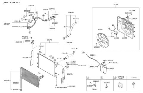 2017 Hyundai Elantra GT Clip-Tube Mounting Diagram for 254933M600