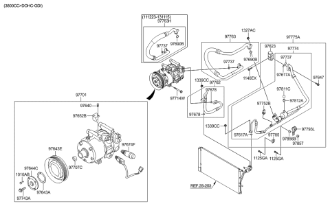 2015 Hyundai Elantra GT  Clip-Aircon Cooler Line Diagram for 977852M000