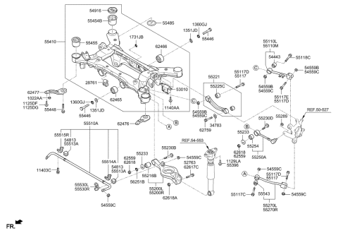 2016 Hyundai Elantra GT  Damper Assembly-Dynamic Diagram for 554992M000