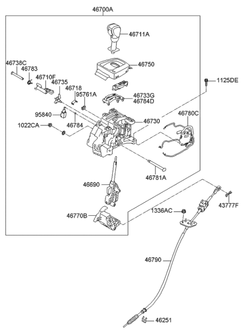 2019 Hyundai Elantra  Damper Diagram for 467332M110