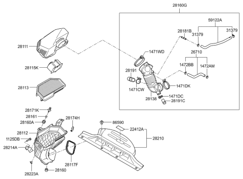 2016 Hyundai Elantra GT  Collar-Insulator Diagram for 281613B000