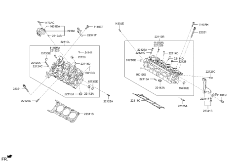 2019 Hyundai Elantra  Bolt Diagram for 221263C100