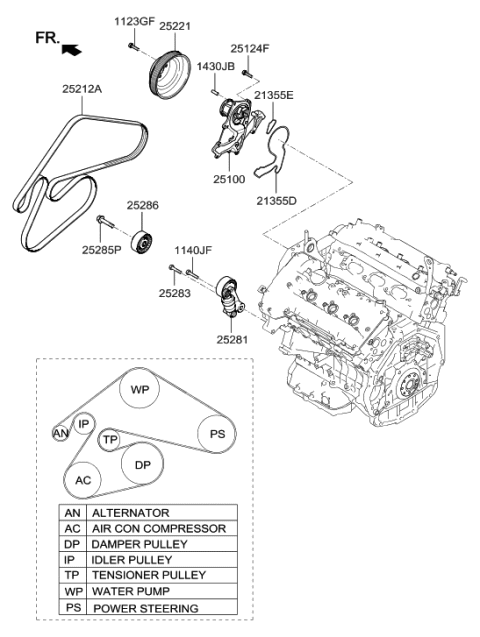 2015 Hyundai Elantra GT  Bolt-FLANGE Diagram for 1140410756K