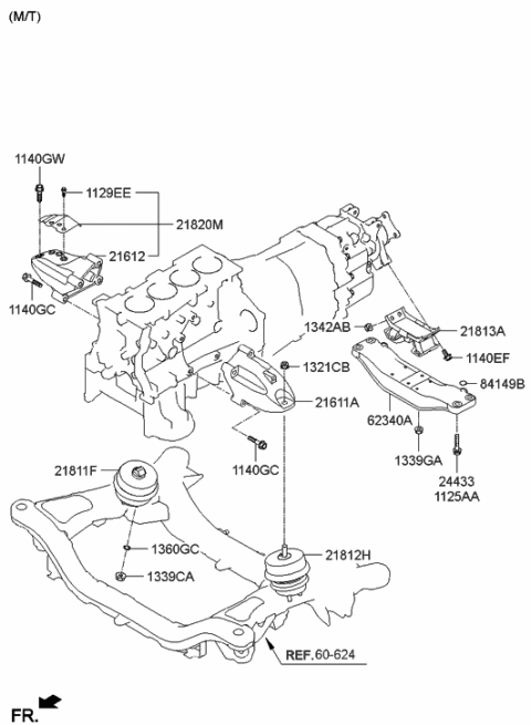 2016 Hyundai Elantra GT  Nut Diagram for 1338714007K