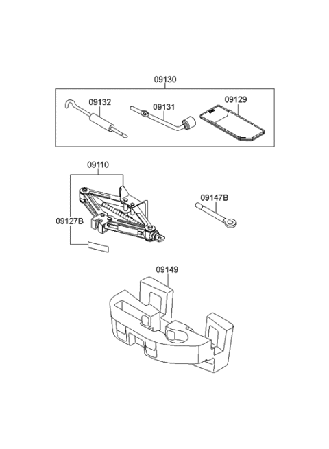 2015 Hyundai Elantra GT  Case-Jack Diagram for 091492M100