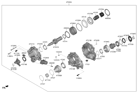 2010 Hyundai Azera  SPACER Diagram for 473263B152