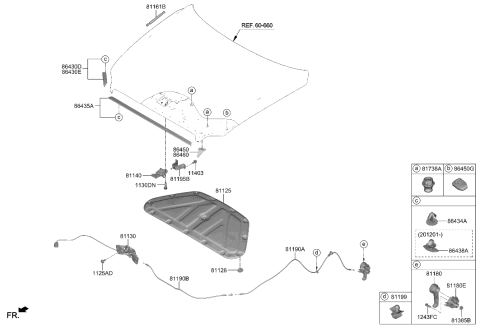 2010 Hyundai Azera BUMPER-T/GATE OVERSLAM Diagram for 86410T1500