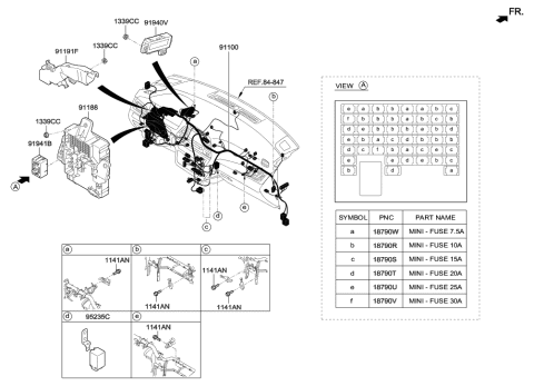 2021 Hyundai Elantra Protector-Wiring Diagram for 91972C1000