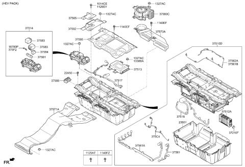 2021 Hyundai Elantra  Wiring Harness-B.M.S Diagram for 37517E6000