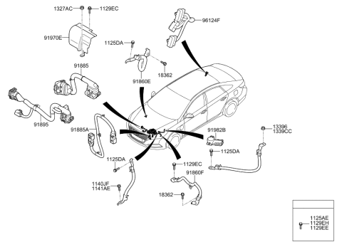 2021 Hyundai Elantra  Cable Assembly-Motor Power Diagram for 91885E6010