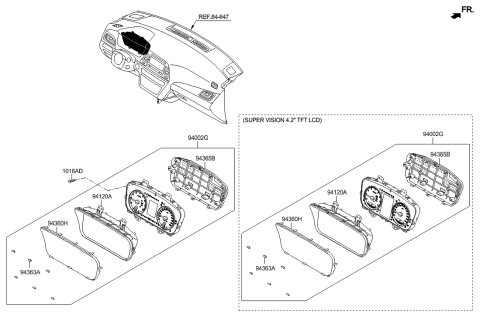 2021 Hyundai Elantra  Case-Rear Diagram for 94365C1100
