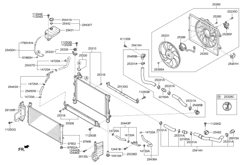 2021 Hyundai Elantra  Fan Controller Diagram for 25385E6000