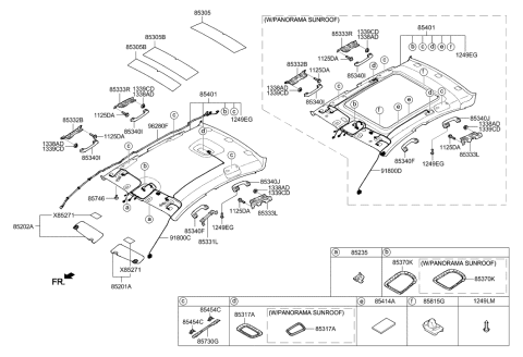2021 Hyundai Elantra Label-Sunvisor Diagram for 852612F500
