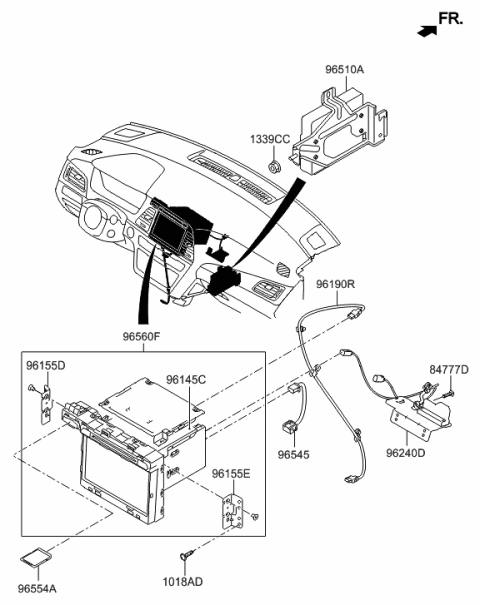 2021 Hyundai Elantra  Wiring Assembly-Keyboard Diagram for 96545C1000