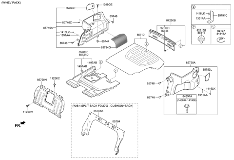 2021 Hyundai Elantra  Plug-Trim Mounting Diagram for 8574729000