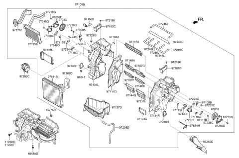 2021 Hyundai Elantra  Lever-Floor Door Diagram for 97218E6000