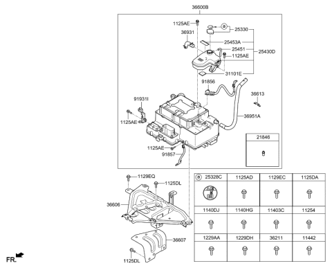 2021 Hyundai Elantra Bolt Diagram for 366C03DAB0