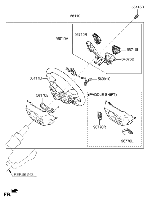 2021 Hyundai Elantra Damper Assembly Diagram for 56170C1000