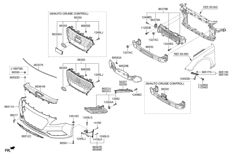 2021 Hyundai Elantra Nut-Spring Diagram for 1335704037B