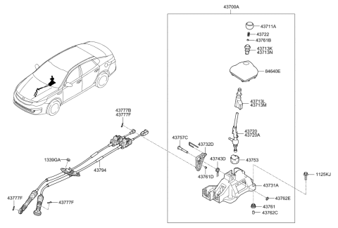 2023 Hyundai Genesis Electrified GV70  Skirt Diagram for 43713F2200