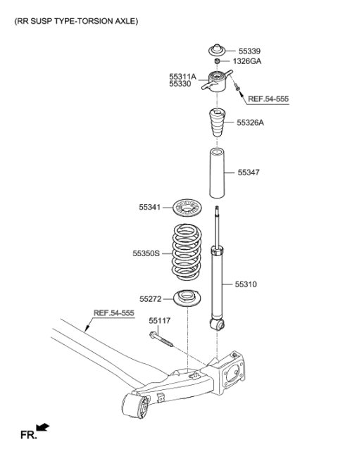 2023 Hyundai Genesis Electrified GV70  Spring-RR Diagram for 55330F2250