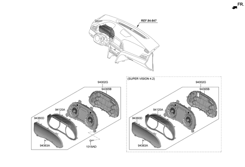 2023 Hyundai Genesis Electrified GV70 Case-Rear Diagram for 94365F2500