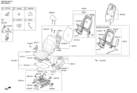 2023 Hyundai Genesis Electrified GV70 Unit Assembly-Memory Power Seat Diagram for 95450F2100