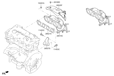 2023 Hyundai Genesis Electrified GV70  Gasket-Exhaust Manifold Diagram for 285212J000