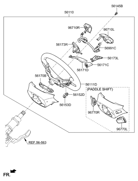 2023 Hyundai Genesis Electrified GV70 Ornament, RH Diagram for 56172F2AA0SSH