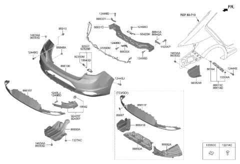 2006 Hyundai Tiburon Smart Key Antenna Assembly Diagram for 95420F2200