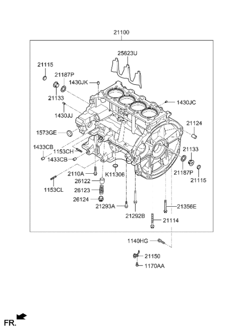 2005 Hyundai Tiburon  Plug-Taper Diagram for 2113303000
