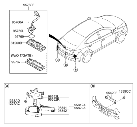 2005 Hyundai Tiburon Smart Key Antenna Assembly Diagram for 95420F2000