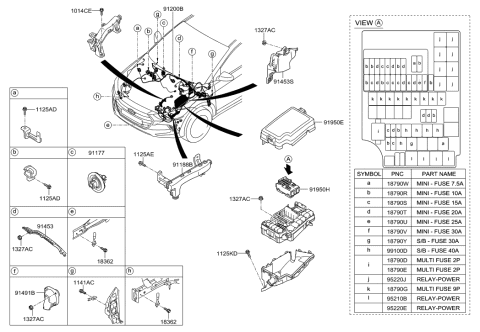 2001 Hyundai Tiburon  Protector-Side Member Diagram for 91971F2030