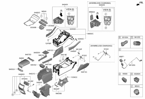 2003 Hyundai XG350  CONTROL ASSY-HEATER Diagram for 97250S2GA0RRB
