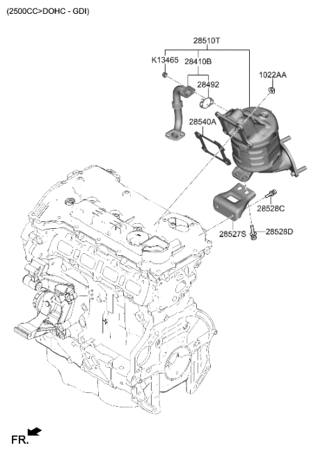 2005 Hyundai Accent Module Assembly - WCC Diagram for 285102SBH0